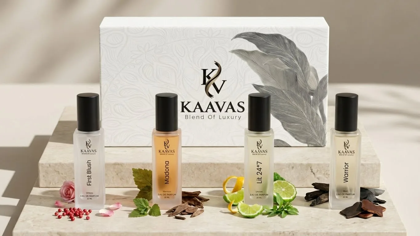 KAAVAS 4x20ml Discovery Set Luxury Long Lasting EDP Perfumes India